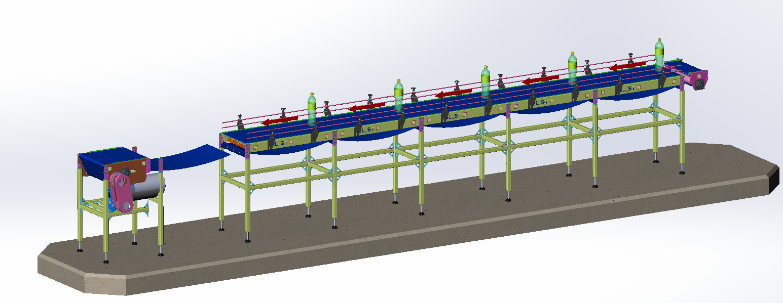 输送机3D数模图 MODULAR CONVEYOR