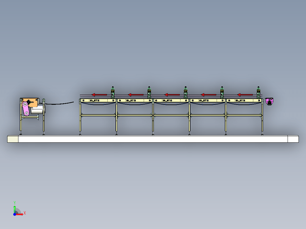 输送机3D数模图 MODULAR CONVEYOR