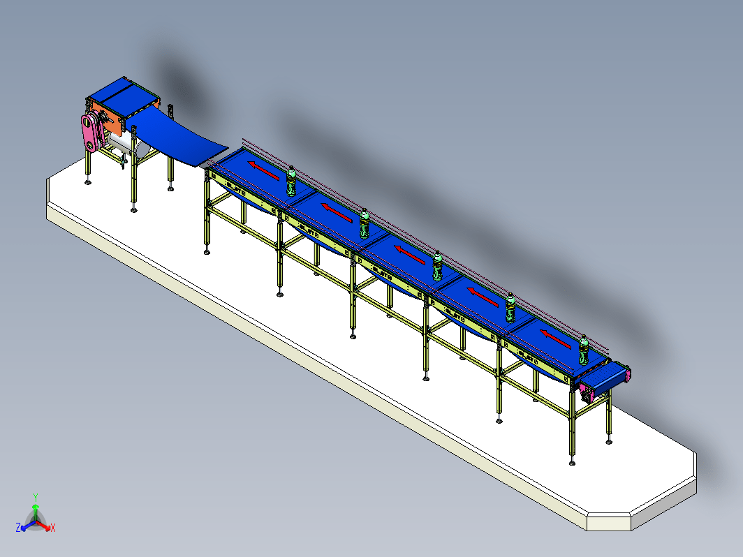 输送机3D数模图 MODULAR CONVEYOR