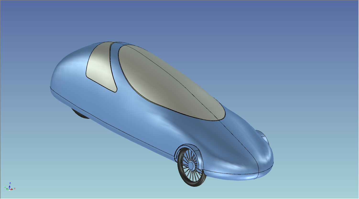 Honda节能竞赛车造型设计三维Step无参+说明书