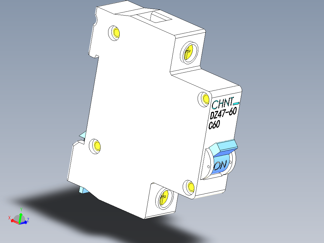 1P空开    1P空气开关模型