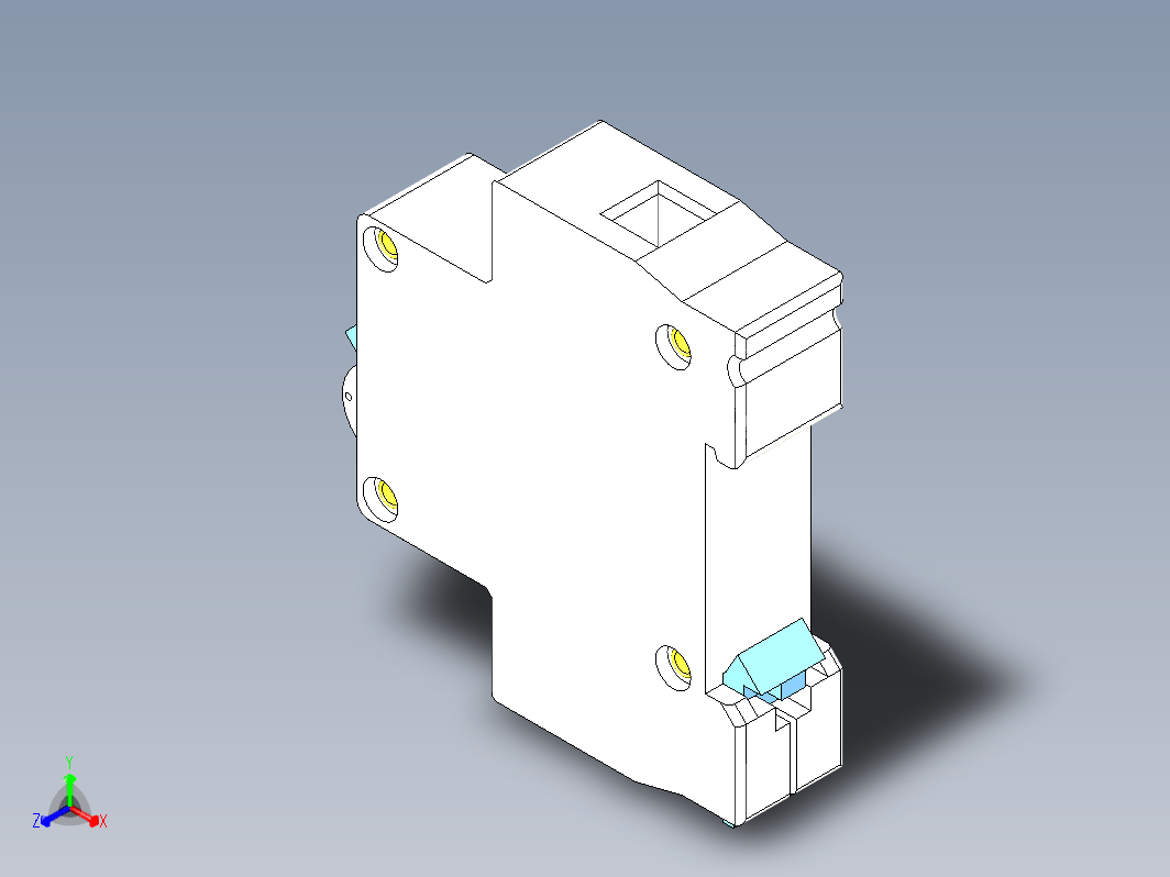 1P空开    1P空气开关模型