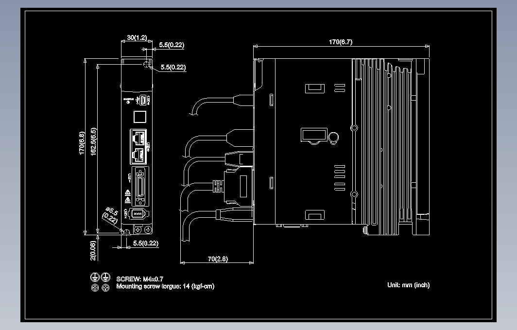 伺服电机ASD-A3-0121- F图纸