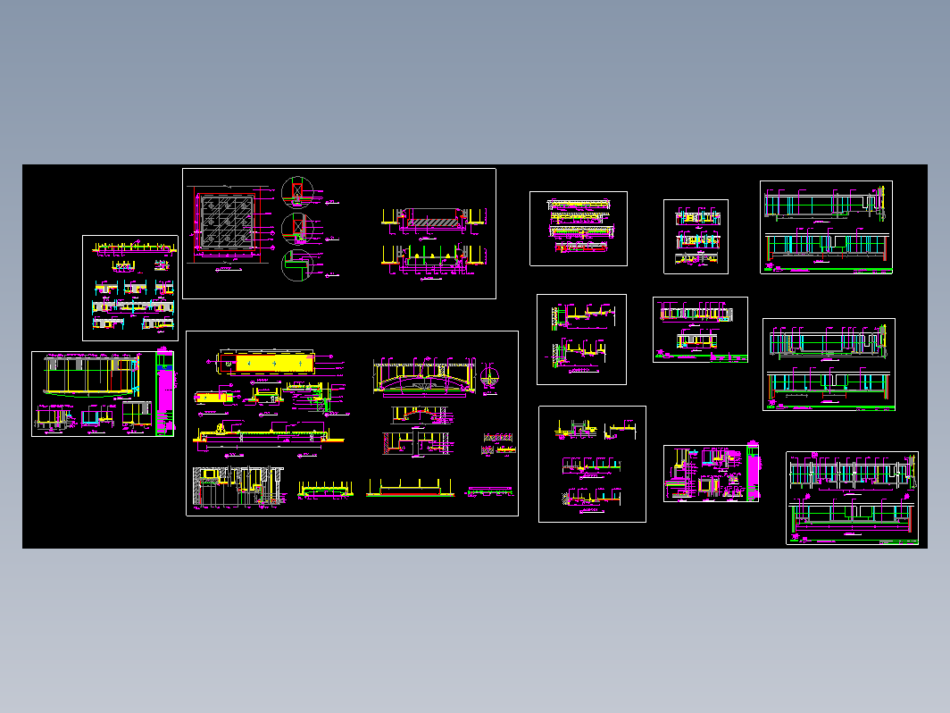 多种典型天花吊顶设计cad节点详图（14类吊顶详图