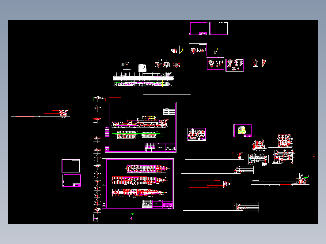 渔政执法船结构图CAD平面图纸 dwg格式