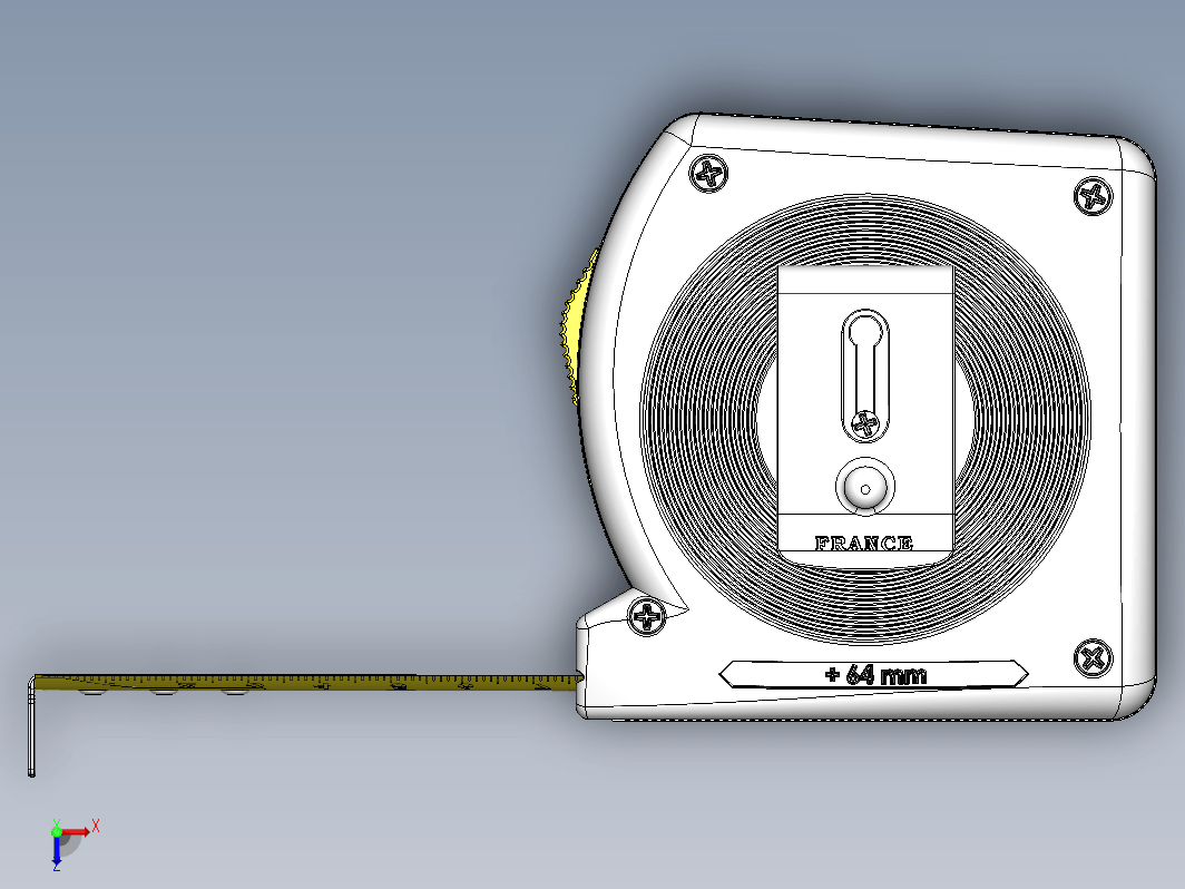 卷尺3D数模图纸 Stanley Tape Measure