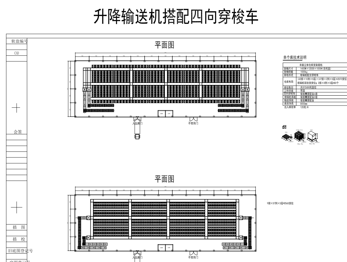 托盘式四向穿梭车方案