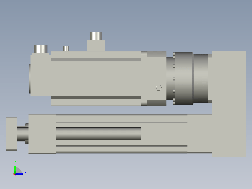 HH95折返式伺服电动缸 负载2吨 行程150mm 带导向