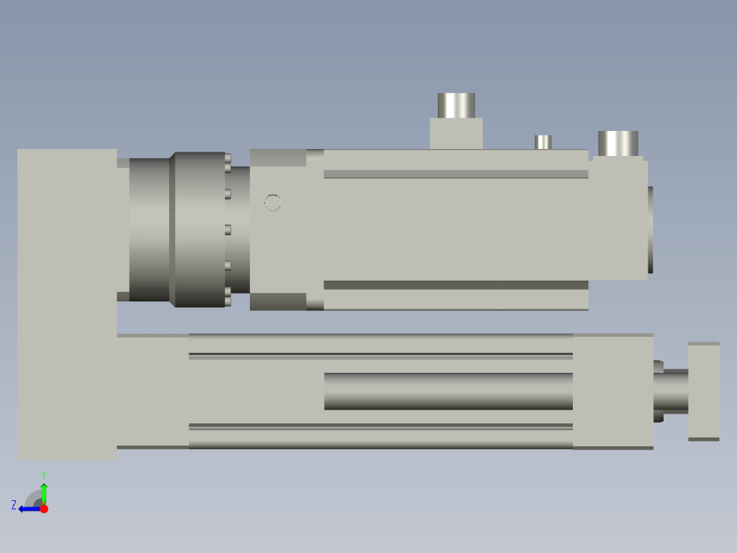 HH95折返式伺服电动缸 负载2吨 行程150mm 带导向