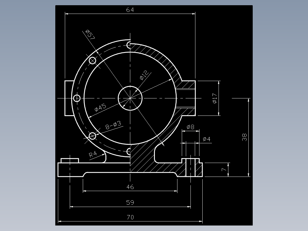 CAD机械零件图-机械制图49