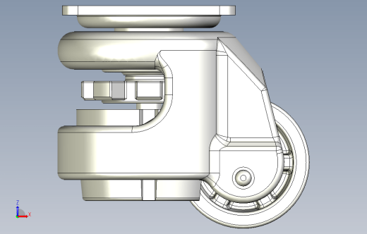 GDN-40-F福马脚轮3D模型缩略图