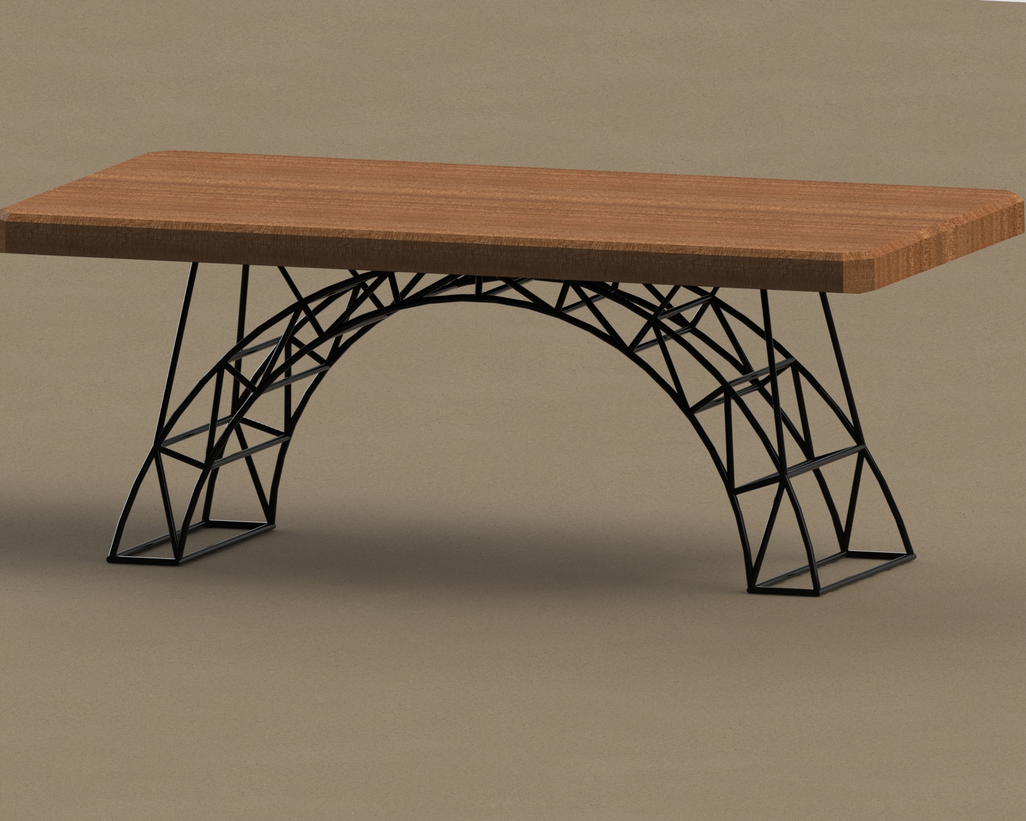 一套拱桥台桌子与椅子