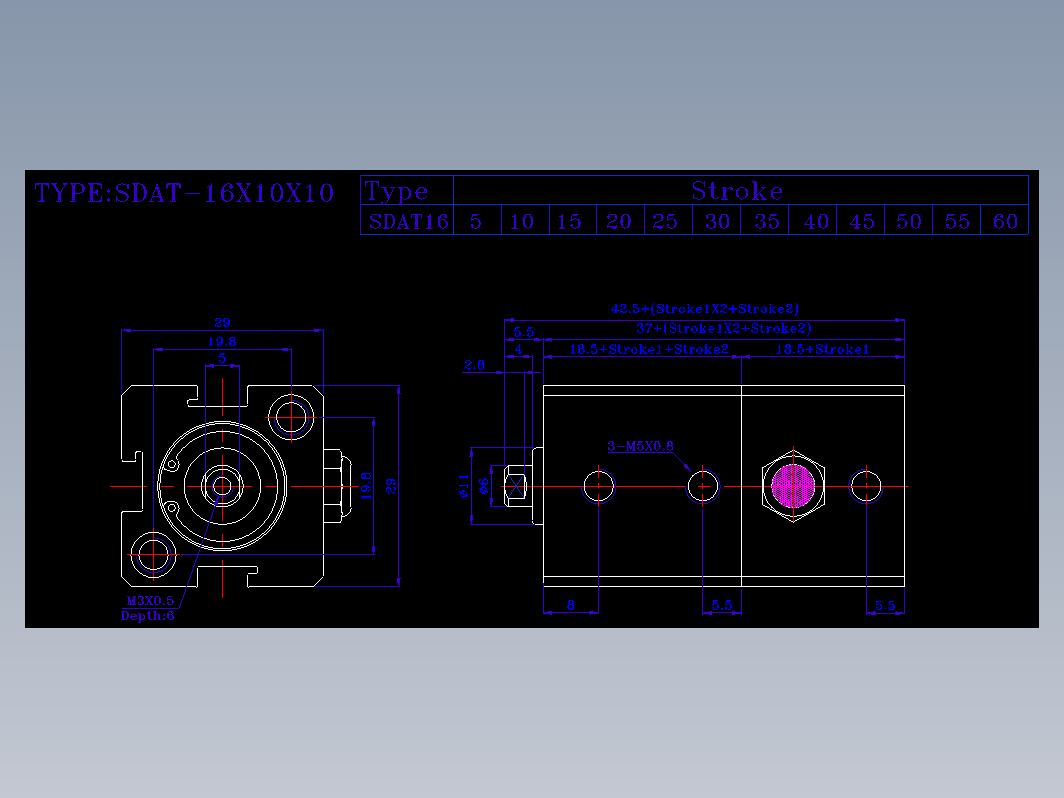 SDA气缸 83-SDAT-16-BZN