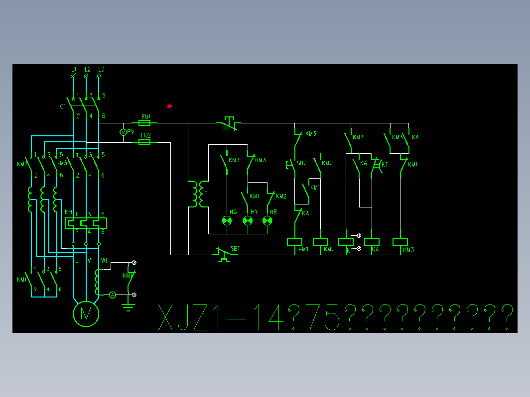 XJZ1-14～75型降压启动柜电原理图