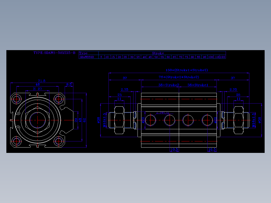 SDA气缸 83-SDAW-50-SW