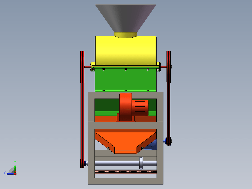 新型家用花生脱壳机设计三维SW2018无参+CAD+说明书