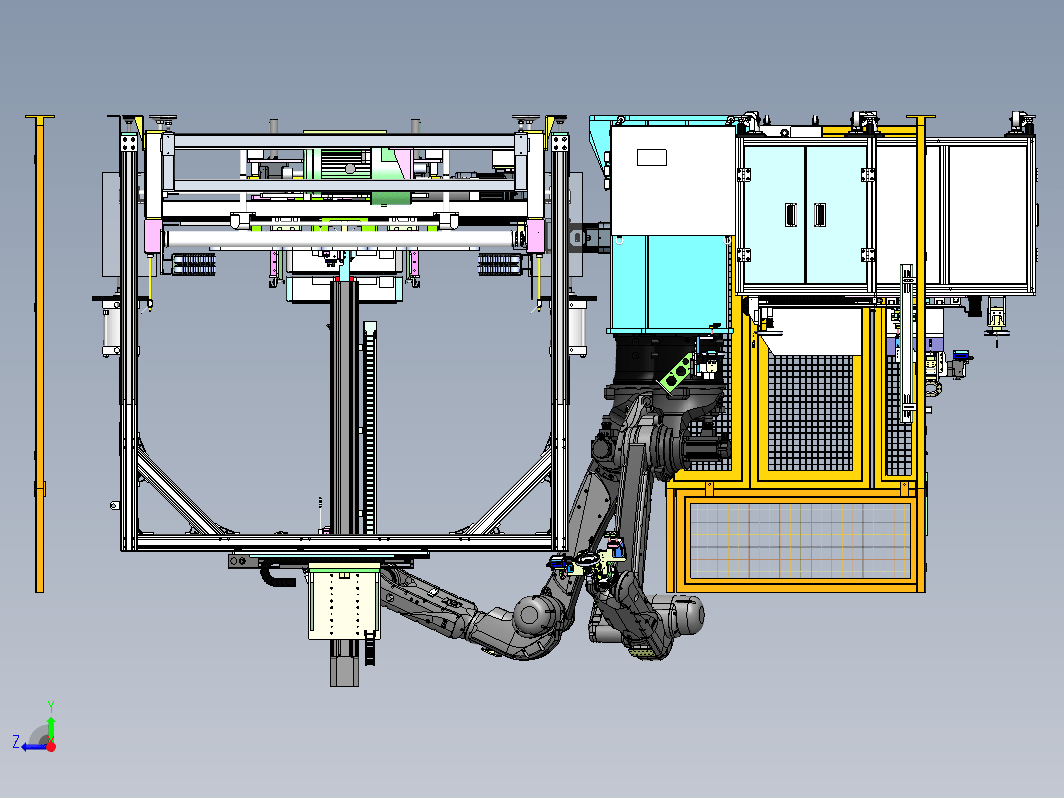 机器人工作站贴标线