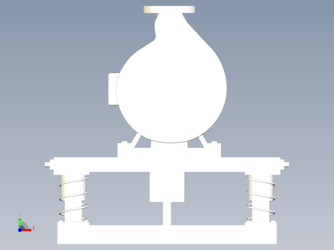 水泵及隔振装置三维三维Step无参