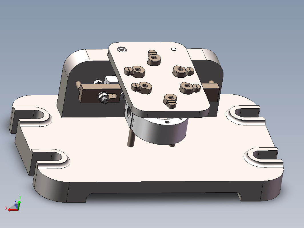 齿轮泵体--钻孔M8夹具设计三维SW2018带参+CAD+说明书