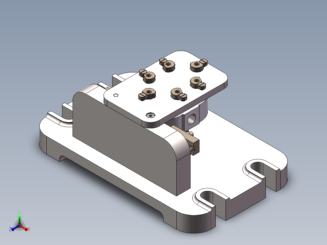 齿轮泵体--钻孔M8夹具设计三维SW2018带参+CAD+说明书