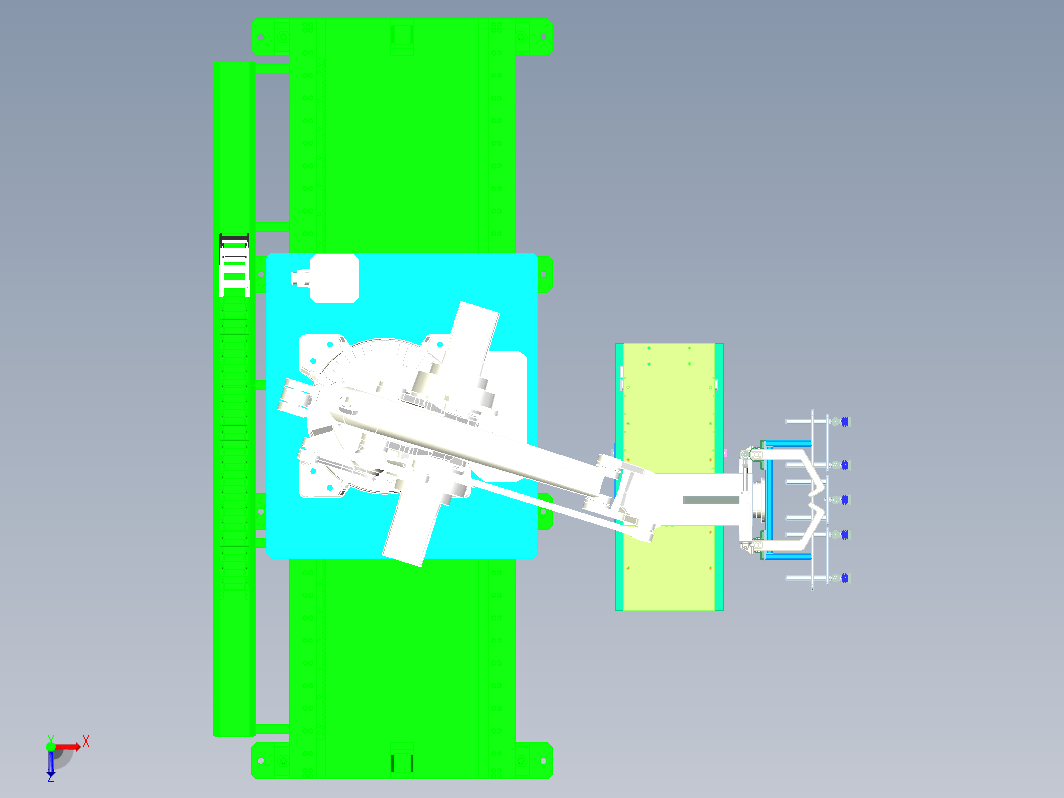 多功能机器抱具设计（真空吸取+平行夹抱+选址地轨）