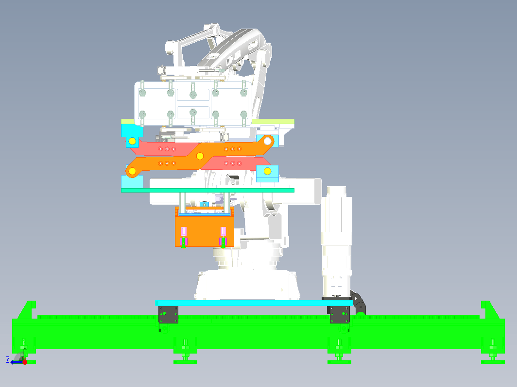 多功能机器抱具设计（真空吸取+平行夹抱+选址地轨）