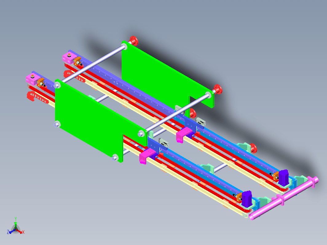 微型双层单轨道输送线设计