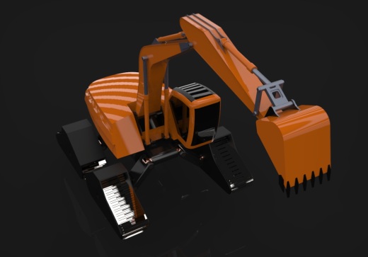 Excavator简易三角履带挖掘机缩略图