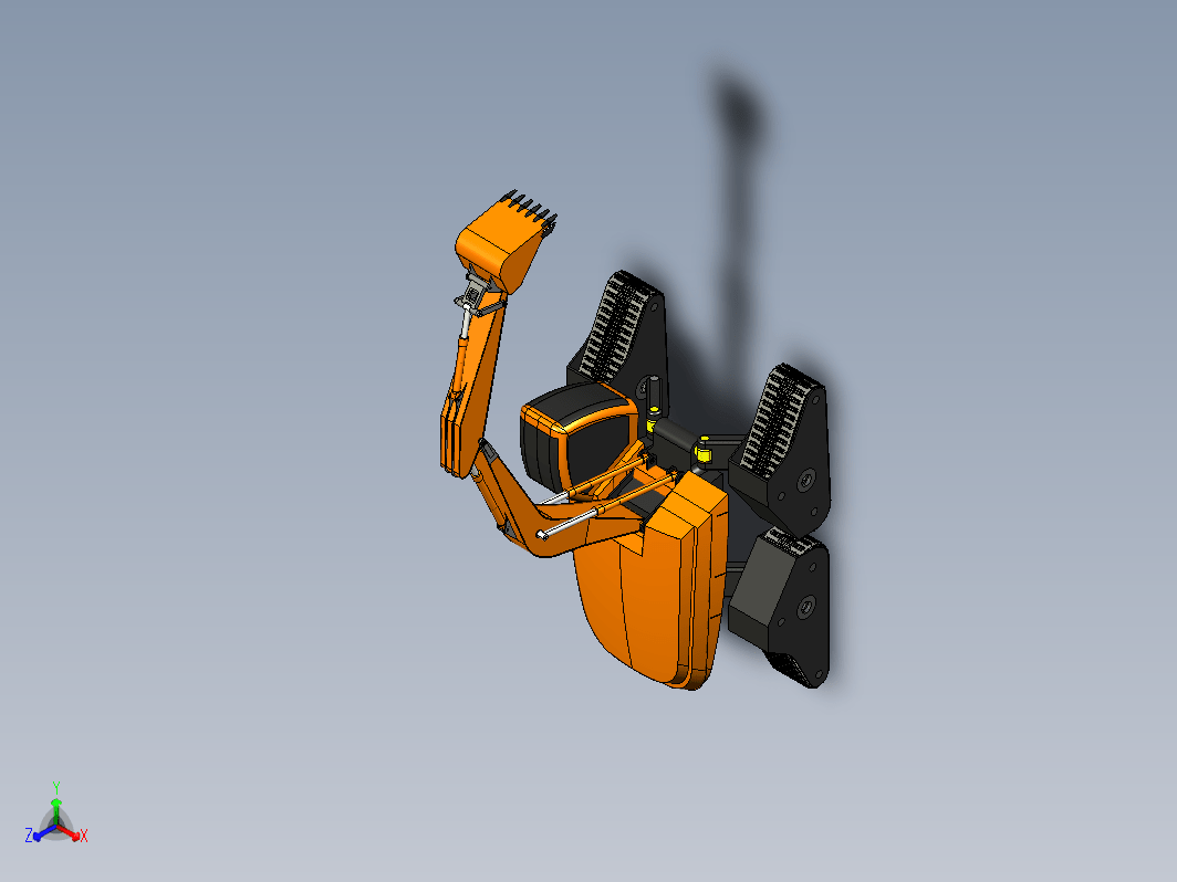 Excavator简易三角履带挖掘机