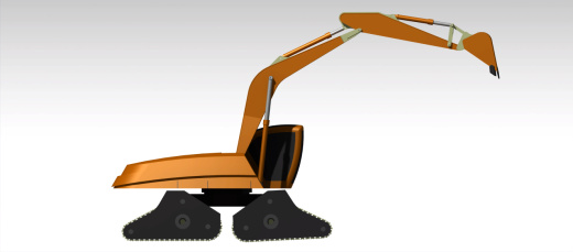 Excavator简易三角履带挖掘机缩略图