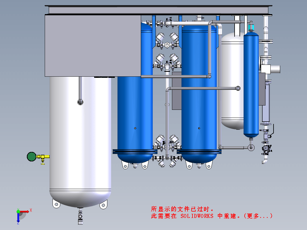 一体式制氧机-制氮机三维SW2020无参