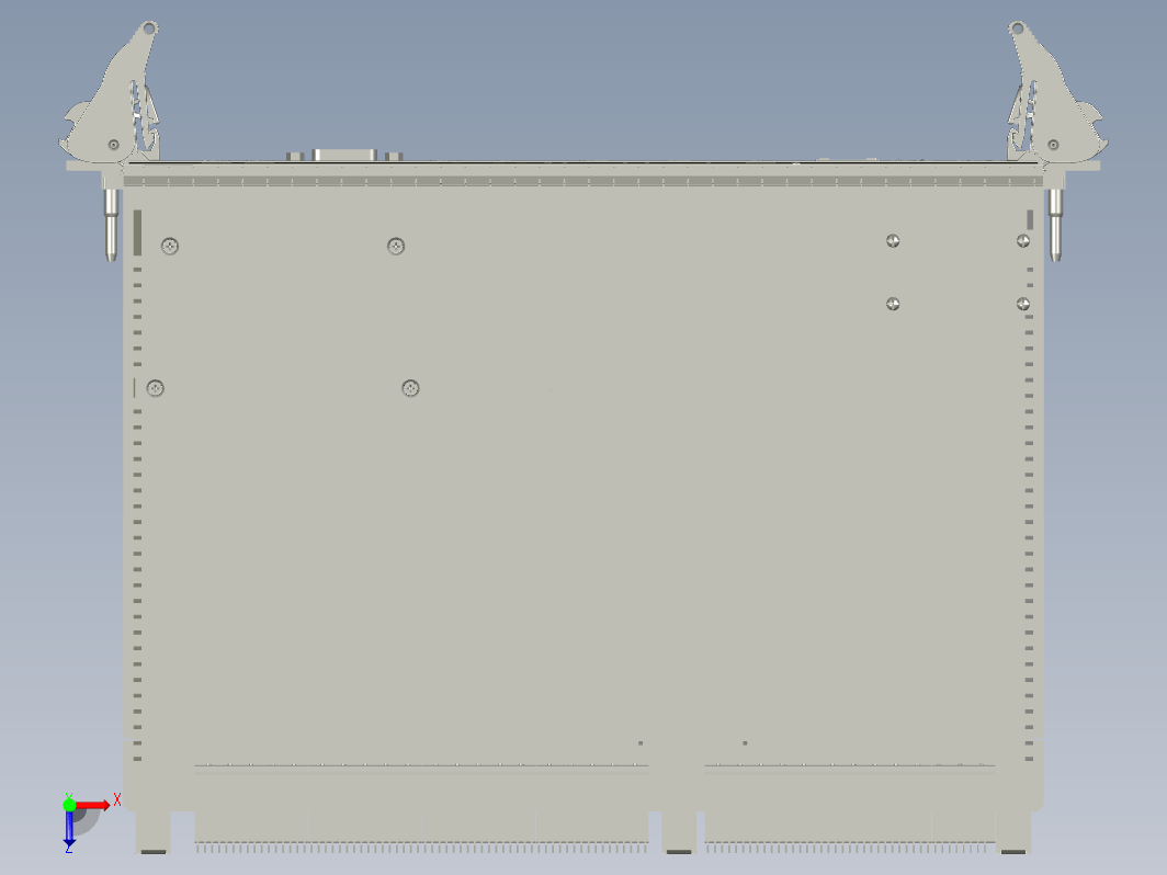 6U-VPX单板结构模型三维Step无参