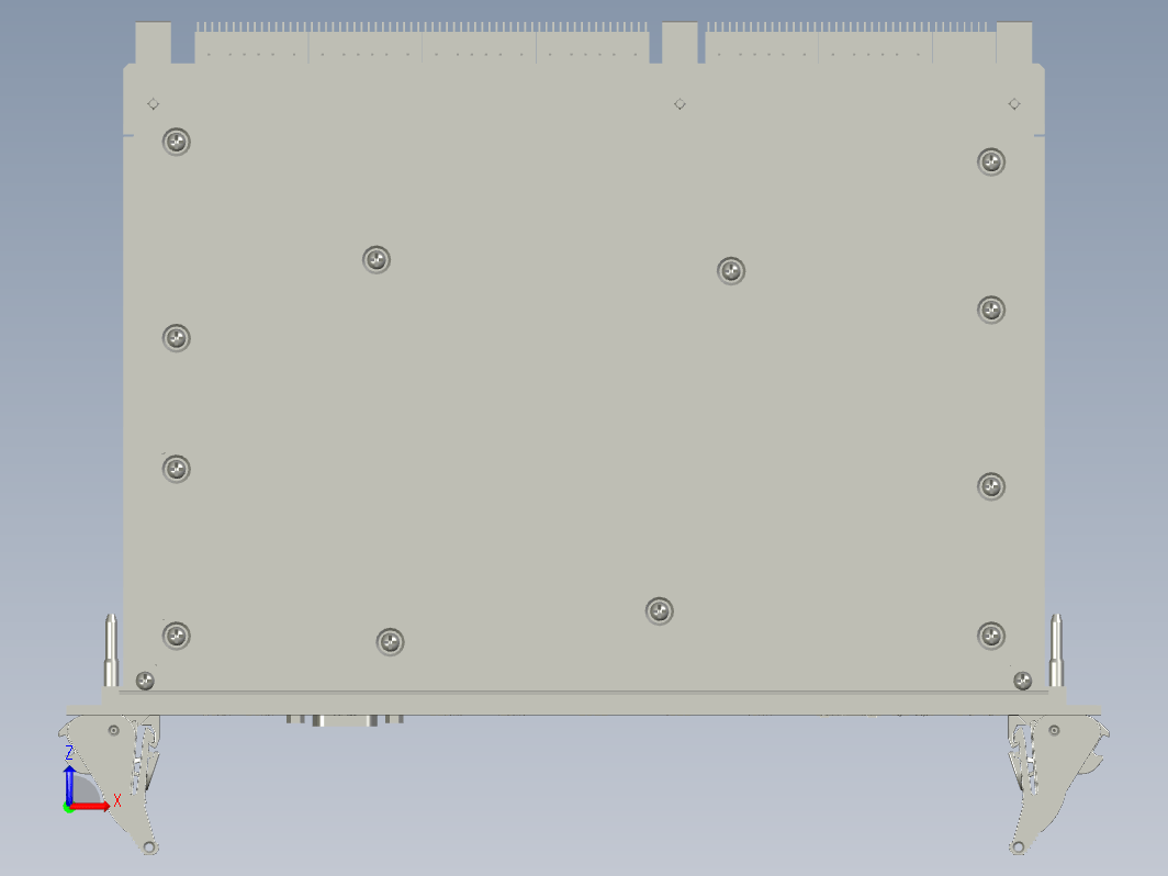 6U-VPX单板结构模型三维Step无参