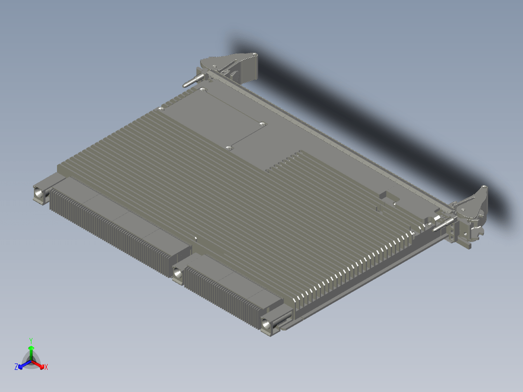 6U-VPX单板结构模型三维Step无参