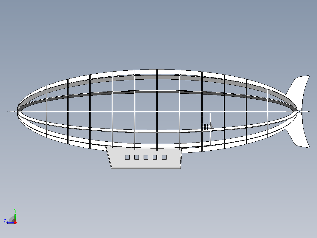 飞艇拼图模型