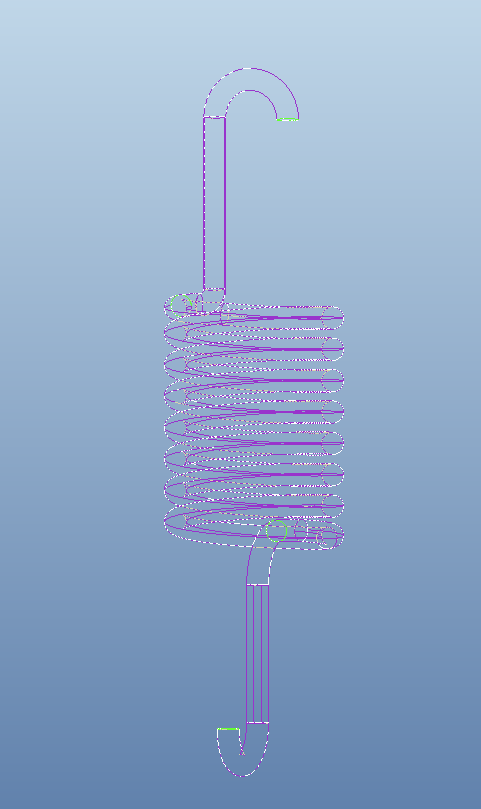 拉伸弹簧三维模型