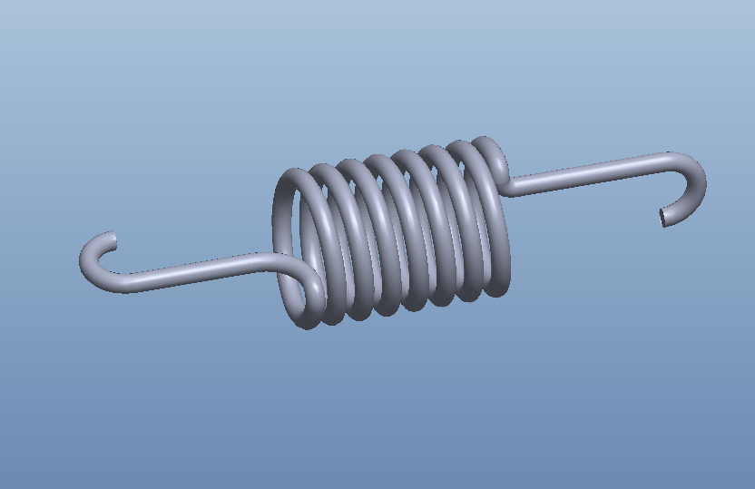 拉伸弹簧三维模型