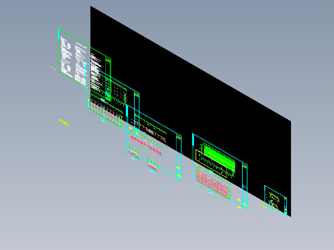 农贸市场70x19.8钢结构工程CAD