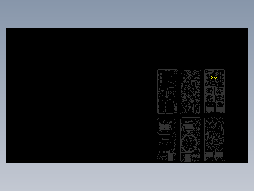 首饰盒激光切割立体拼图图纸 cad cdr格式