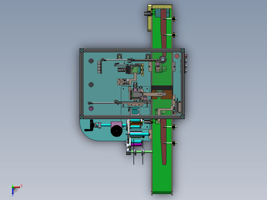 锂电池电贴U型保护膜机3D图+工程图+BOM清单
