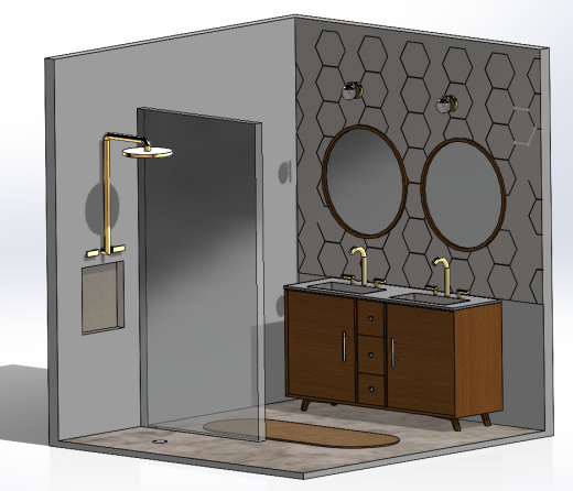 中世纪浴室组装