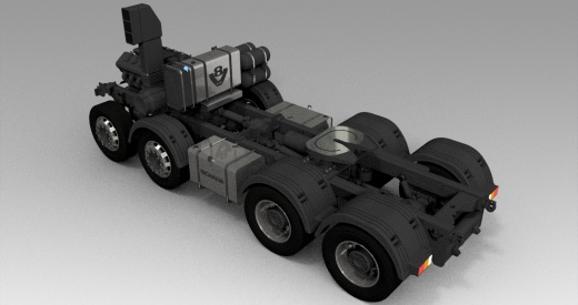 Scania R620 V8 8x4大卡车头模型缩略图