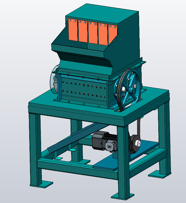 塑料破碎机三维SW2018带参+CAD+说明