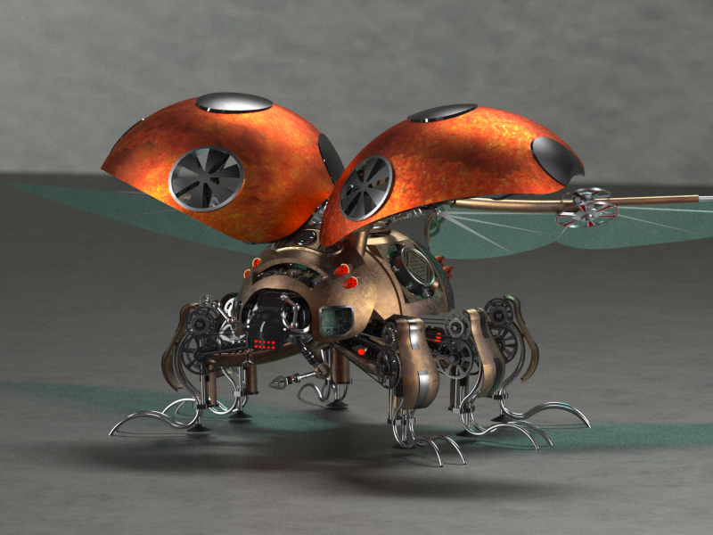 机械瓢虫蒸汽朋克机器甲虫2