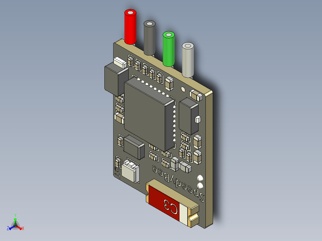 飞行控制器PCB基板模型