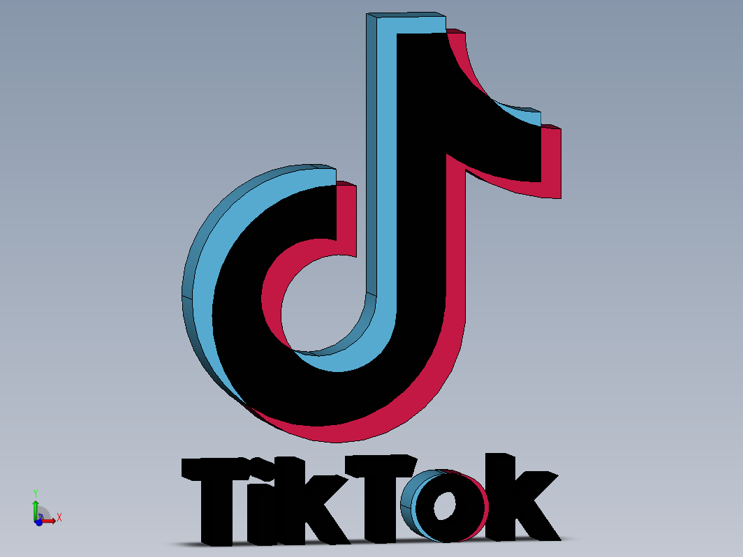 抖音TikTok Logo图标三维