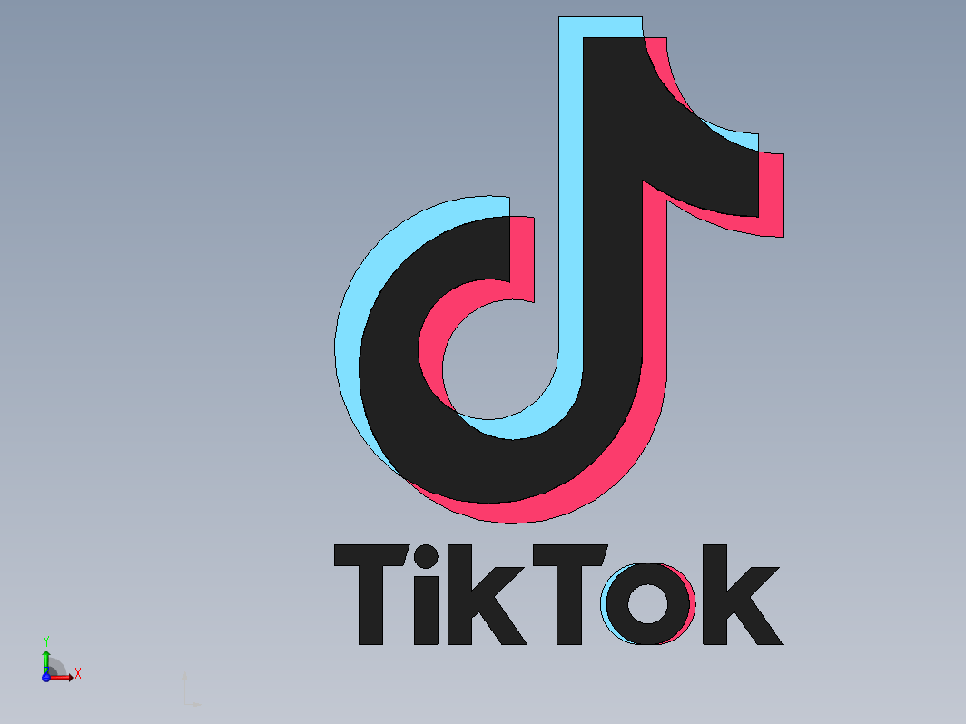 抖音TikTok Logo图标三维