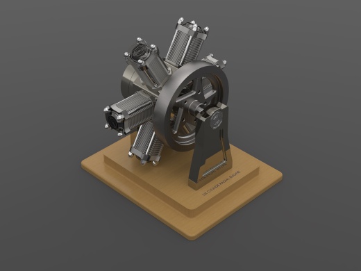 F0628-六缸星形发动机缩略图