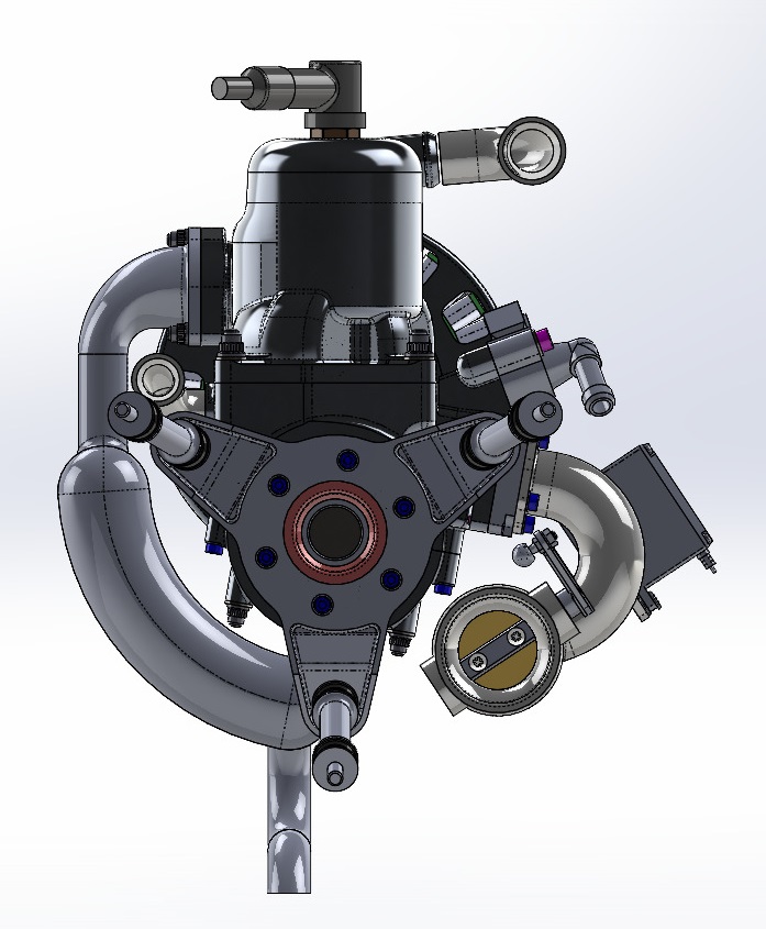 无人机3缸101cc 2冲程发动机 UAV Engine