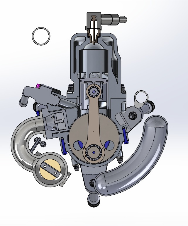 无人机3缸101cc 2冲程发动机 UAV Engine